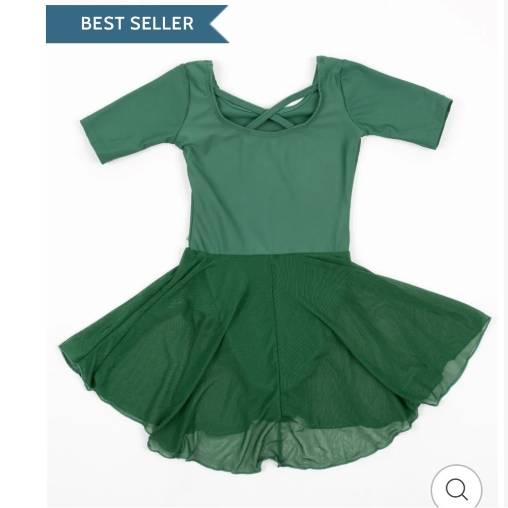 Leveret green skirted leotard child large 10-12 NEW